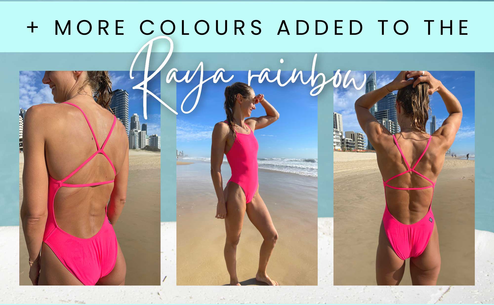 JOLYN Australia womens sports swimwear new onesies Gia, Raya new colours added to rainbow